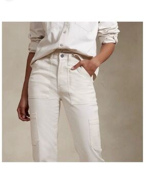 Banana Republic Sloan Stretch Chino Size 0 NWT Winter White